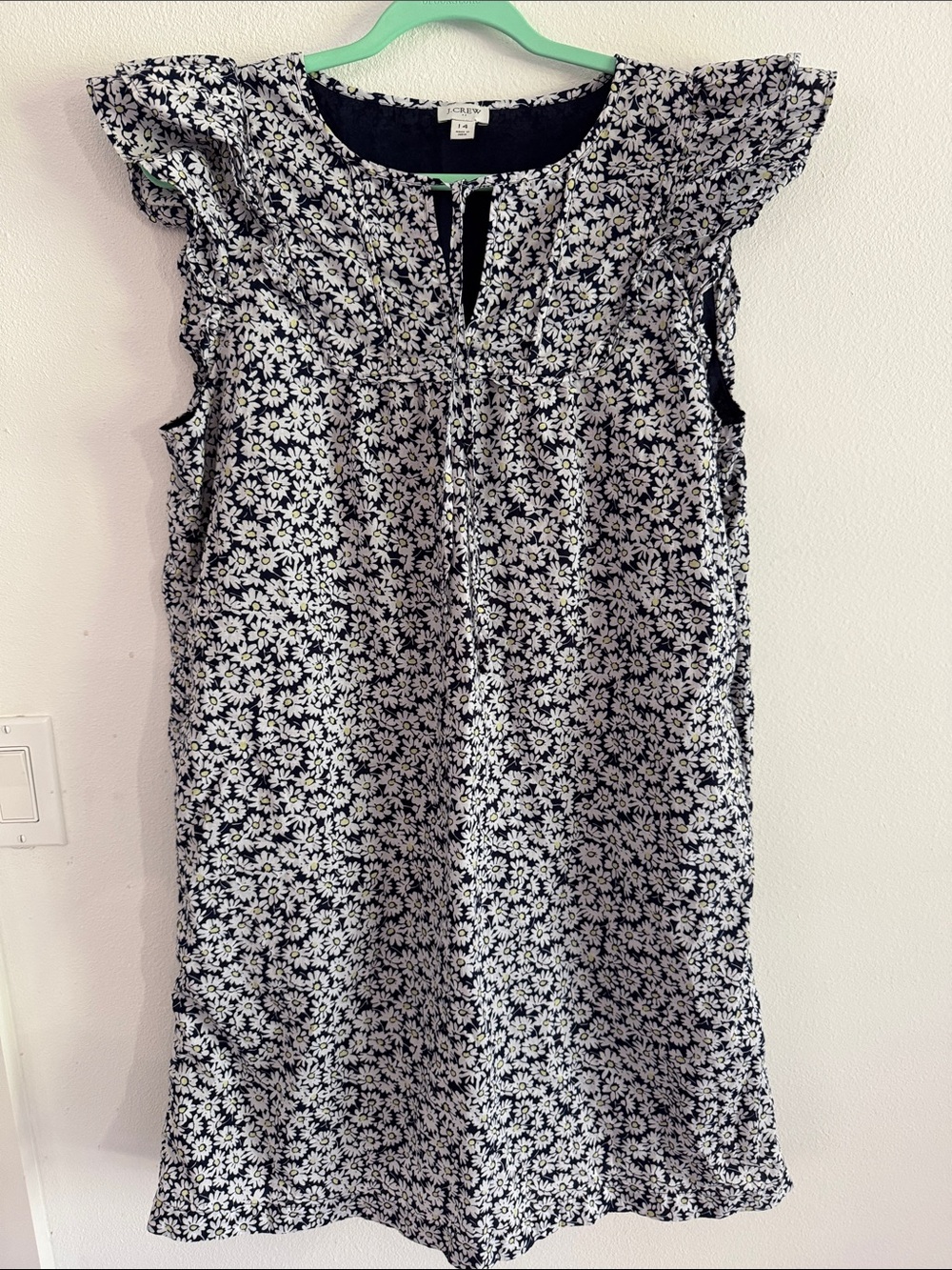 J. Crew cotton Floral Keyhole Dress size 14
